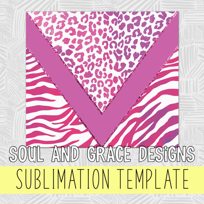 Pink and Purple Animal Print V Split Tumbler Wrap Design