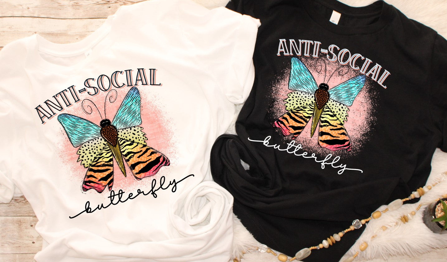 Anti-Social Butterfly [black and white versions]