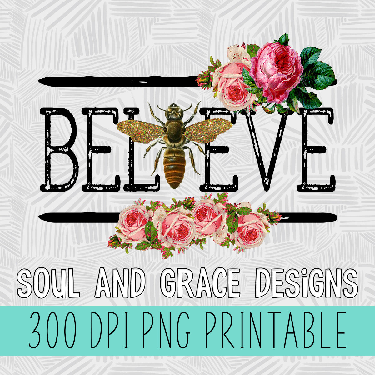 Believe Bee and Roses Vintage