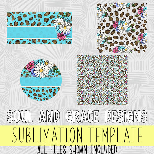 Blessings Sublimation Template Set [Rectangle, Circle, Seamless Overlay, Pattern Paper]