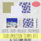 Daisies and Cherries Sublimation Template Set [Pen Wrap, Journal, Tumbler & Digital Paper]