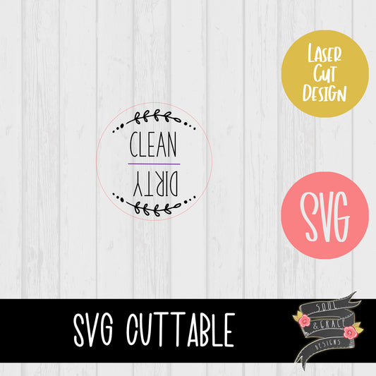 Clean Dirty Dishwasher Magnet [SVG]