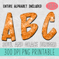 Orange Sparkle Alphabet