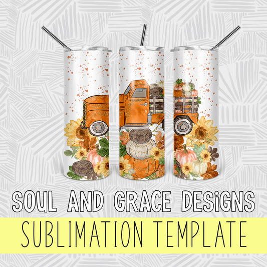 Fall Truck Tumbler Wrap 20 oz  [TUMBLER WRAP]