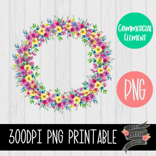 [Commercial] Purple and Blue Monogram Wreath
