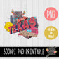 Texas Funky Collage Graphic