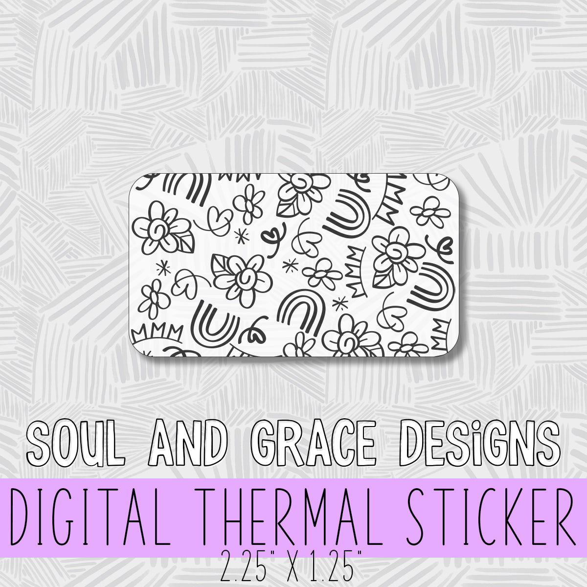 Happiness Print Thermal Sticker