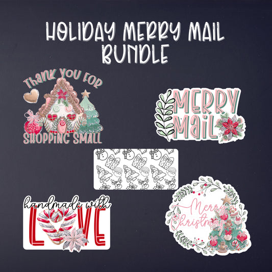 Merry Mail Print & Cut Stickers [DIGITAL]