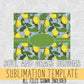Lemon Cutting Board Sublimation Design