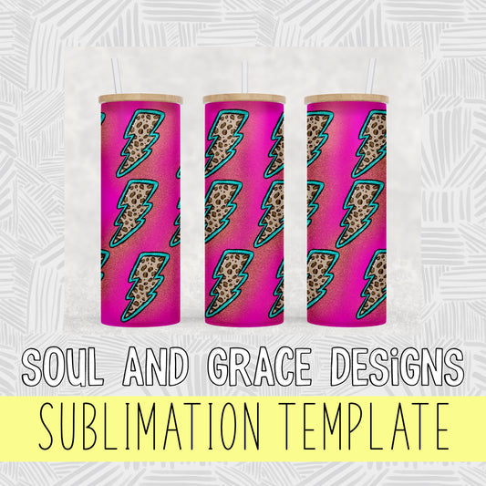 Leopard Lightning Tumbler Wrap   [TUMBLER WRAP]