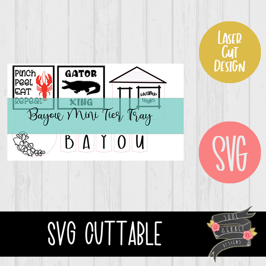 Bayou Mini Tier Tray Set [SVG]