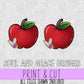 Monogram Apple [Print & Cut Sticker]