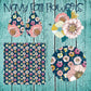 Navy Fall Flowers Sublimation Set - Seamless Pattern/Paper, Earrings, Coaster and Element