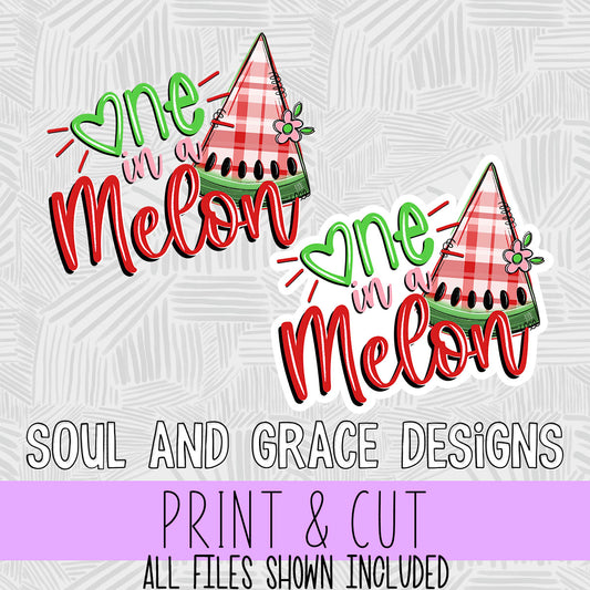One in A Melon [Print & Cut Sticker]