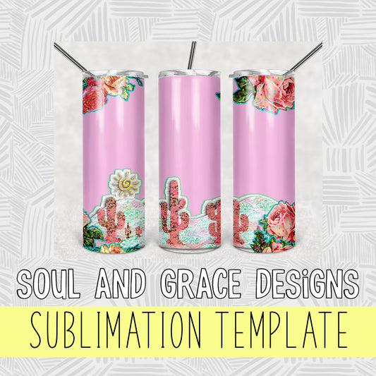 Pastel Cactus [TUMBLER WRAP]
