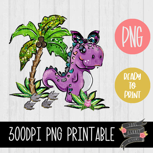 Purple Dinosaur Vignette