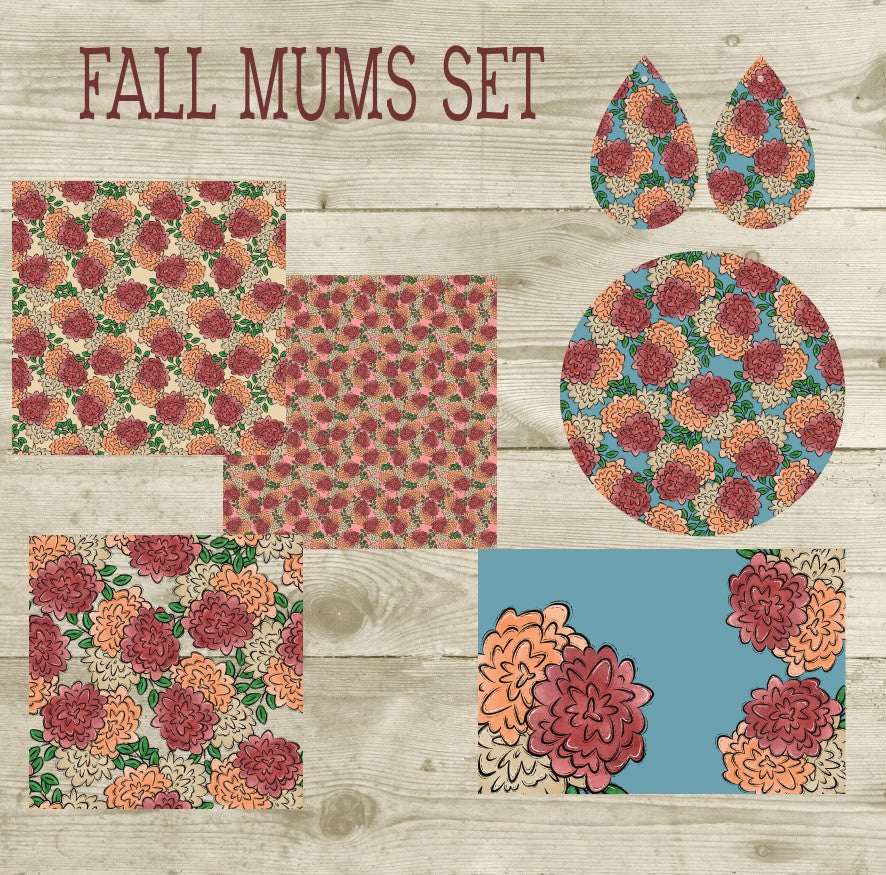 Fall Mums Sublimation Set