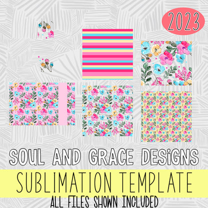 Spring Watercolor Set [pen wrap, tumbler wrap, journal, pattern overlay, seamless paper]