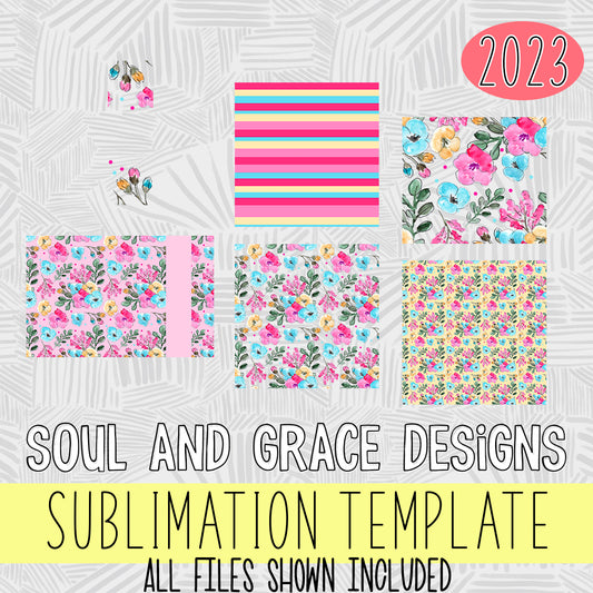 Spring Watercolor Set [pen wrap, tumbler wrap, journal, pattern overlay, seamless paper]