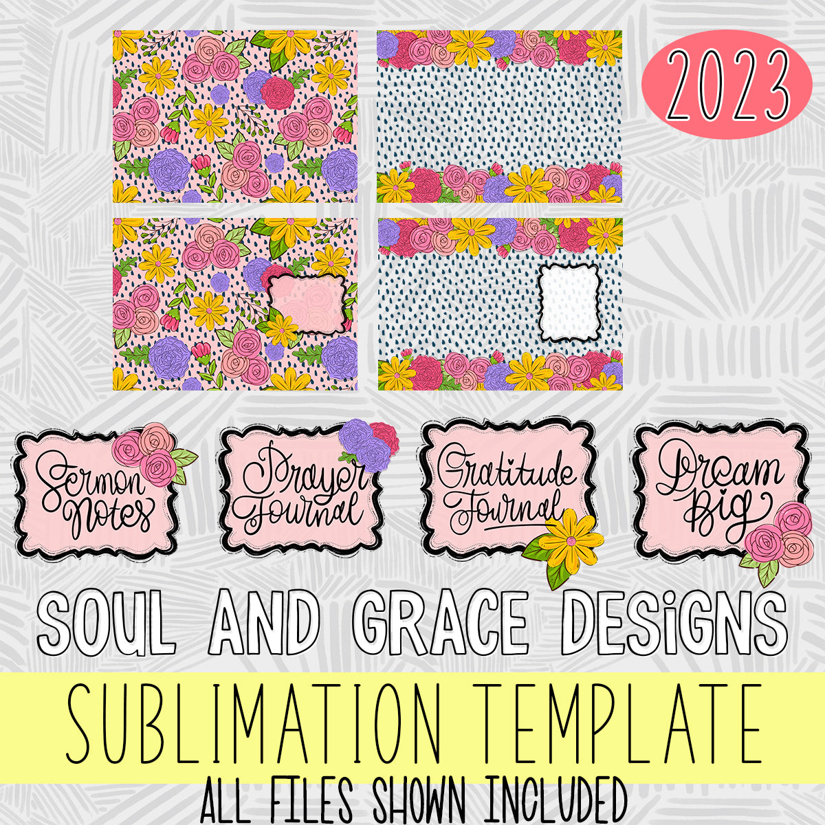 Spring Thoughts Journal Covers [Mix and Match - 4 covers, 4 name plates]