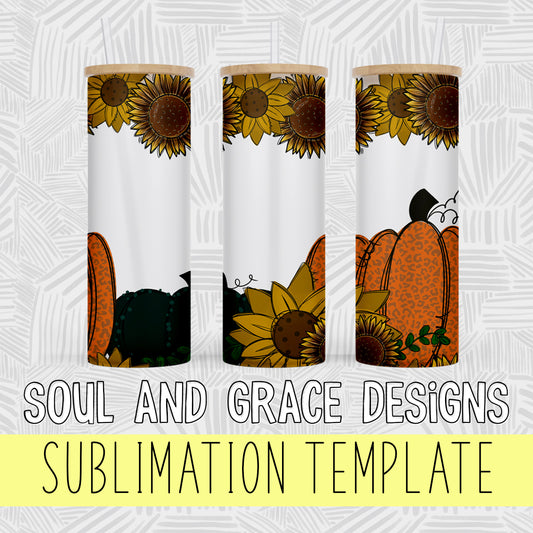 Sunflower and Pumpkin Cover [TUMBLER WRAP]