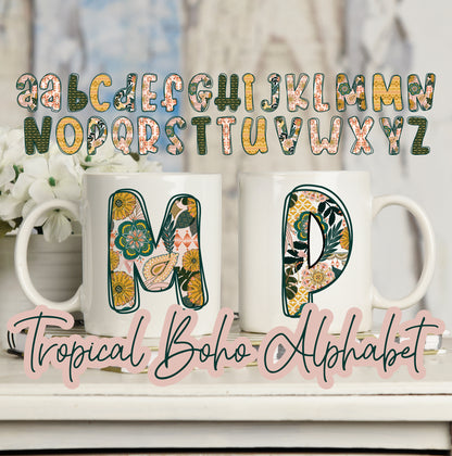 Tropical Boho Alphabet