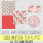 Valentine Letter Sublimation Template Set [Rectangle, Circle, Seamless Overlay, Pattern Paper]