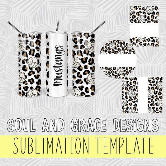 Volleyball Leopard Sublimation Set