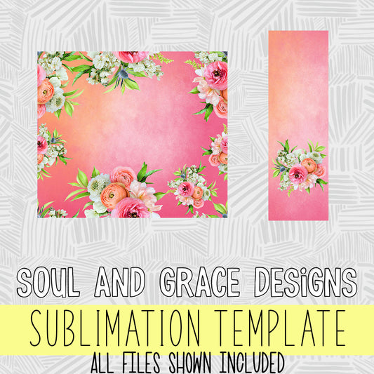 Wedding Garden Sublimation Tumbler Wrap with BONUS Pen Wrap [20 oz Tumbler]