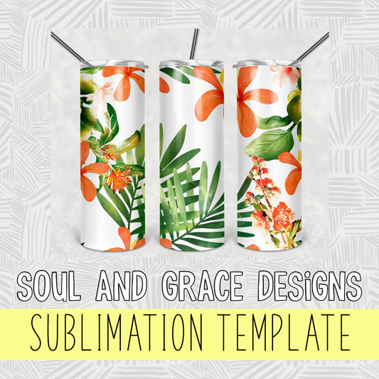 Wild and Free Tropical Wrap 20 oz  [TUMBLER WRAP]