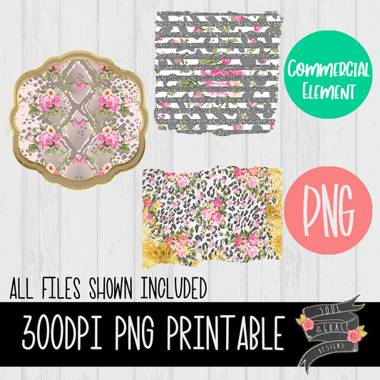 [Commercial] Animal Print Floral Backgrounds
