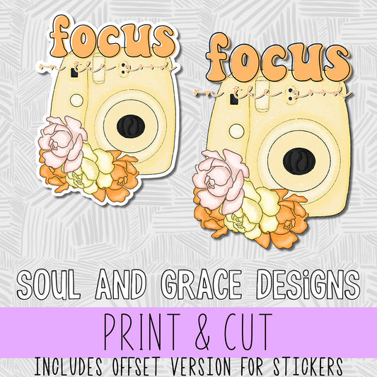 Focus on the Good Print & Cut Sticker