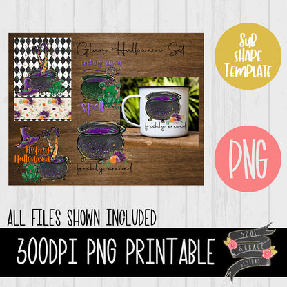 Glam Halloween Sublimation Template Set