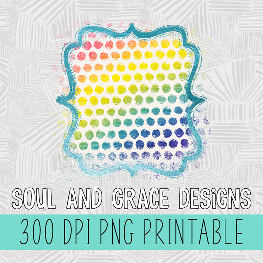 Rainbow Dot Splash Background